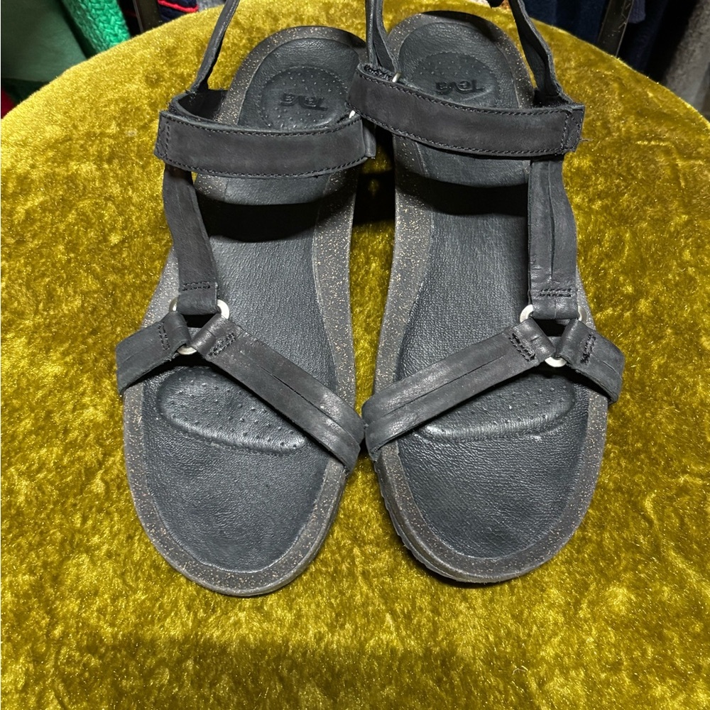 Teva Women's Black Sandals Wedge Heel